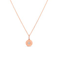 Load image into Gallery viewer, OLIVE & CHAIN Diamond Pear Flush Disc Necklace - Rose Gold