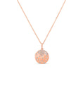 Load image into Gallery viewer, OLIVE & CHAIN Diamond Celestial Disc Necklace - Rose Gold