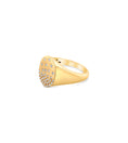 Load image into Gallery viewer, OLIVE & CHAIN Diamond Celestial Signet Ring - Yellow Gold, 3.5