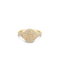 Load image into Gallery viewer, OLIVE & CHAIN Diamond Oval Pinky Ring - Yellow Gold, 3.5