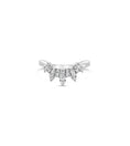 Load image into Gallery viewer, OLIVE & CHAIN Diamond Baguette Chevron Ring - White Gold, 5.0