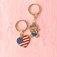 Load image into Gallery viewer, American Heart & Dabbing American Bear Pet Charm Set