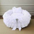 Load image into Gallery viewer, Anastasia Dog Bed Faux Fur Satin Handmade Handmade in the USA Pet Beds - Luxury Dog Bed from Southlake Paws
