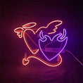 Load image into Gallery viewer, Angels& Demons Heart Neon Signs