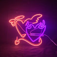 Load image into Gallery viewer, Angels& Demons Heart Neon Signs