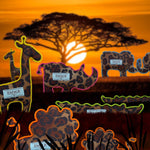 Animal print denim giraffe dog toy