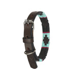 Black and turquoise dog Collar