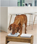 Artisan Double Wood Feeder Bamboo