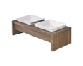Load image into Gallery viewer, Bowsers Double Artisan Wood Dog Bowl Feeder in bamboo