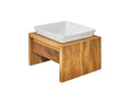 Load image into Gallery viewer, Bowsers Single Artisan Wood Dog Bowl Feeder in bamboo