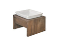 Load image into Gallery viewer, Bowsers Single Artisan Wood Dog Bowl Feeder in fossil