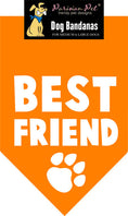 Load image into Gallery viewer, Parisian Pet 'Best Friend' Bandana - Comfortable, Trendy, Fashionable Orange Pet Bandana for Dogs & Cats, Fun Pet Accessory