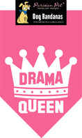 Load image into Gallery viewer, Parisian Pet 'Drama Queen' Bandana for Dogs & Cats - Fashionable, Comfortable, Fun Pink Dog & Cat Bandana, Trendy Pet Accessory