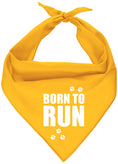 Load image into Gallery viewer, Parisian Pet 'Born to Run' Bandana - Fashionable, Soft, Comfortable Yellow Bandana for Dogs & Cats