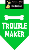 Load image into Gallery viewer, Parisian Pet 'Trouble Maker' Bandana for Dogs & Cats - Fun, Comfortable, Trendy Green Pet Fashion Accessory-Saint Patrick's Day