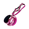 Load image into Gallery viewer, Pavé In Pink Authentic Iridescent Snake 3-Inch Wide Style Statement Collar, Leash, Harness Set