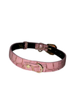 Load image into Gallery viewer, Soft Pink Embossed Croc Italian Leather.