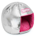 Load image into Gallery viewer, Barbie Dog Bed, Barbie Disco Ball Quilt with Pink Plush Interior, Dome