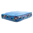 Load image into Gallery viewer, Rectangle Pet Bed - Stitch and Scrump Poses Blue