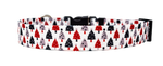 Black and Red Christmas Trees Dog Collar
