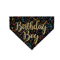 Load image into Gallery viewer, Birthday Boy Dog Bandana | Black Streamers