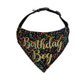 Load image into Gallery viewer, Birthday Boy Dog Bandana | Black Streamers
