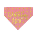 Load image into Gallery viewer, Birthday Girl Dog Bandana Gold Foil