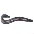 Load image into Gallery viewer, ExionPro Elegant Soft Padded Light Rose, Light Amethyst Colored Crystal Browband