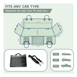 Large Seat Guard Waterproof Back Seat Extended Cover With Mesh Window Storage Pockets