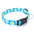 Load image into Gallery viewer, Personalized Blue Daisy Dog Collar