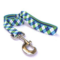 Load image into Gallery viewer, Blue and Green Argyle Dog Leash