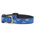 Load image into Gallery viewer, Up Country Blue Bandana Cast Brass Dog Collar
