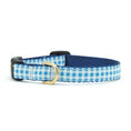 Load image into Gallery viewer, Up Country Blue Gingham Small Breed Dog Collar Made in USA