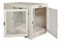 Load image into Gallery viewer, Dog crate with mesh doors and cushioned interior on a white background