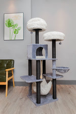 Bradbury 7 Level Grey Cat Tree with Scratching Posts