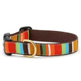 Load image into Gallery viewer, Up Country Brown Stripe Cast Brass Dog Collar