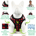 Load image into Gallery viewer, EcoBark Step In Dog Harness - XXXS to Small Breeds- Reflective Soft Mesh Harness for Teacup, Small Dogs and Puppies / Buffalo Plaid