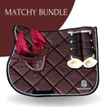 Load image into Gallery viewer, Burgundy Saddle Pad Set