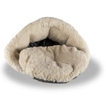 Cozy Cat Bed in Beige and Gray C105HHS/MB