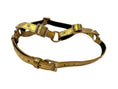 Load image into Gallery viewer, Glam Gold Embossed Studded Italian Leather Harness