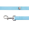 Load image into Gallery viewer, Imported Dog Leash - Frozen 2 Light Blue PU Leather w/Snowflake Embellishment