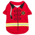 Load image into Gallery viewer, Parisian Pet 'Fire-Barker' Halloween Costume for Dogs & Cats – Firefighter Dog Costume, Pet Halloween Outfit, Red and Yellow
