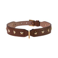 Load image into Gallery viewer, Leather Dog Collar in Brown - Stud Star, Made in Italy