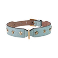 Load image into Gallery viewer, Leather Dog Collar in Cloud - Stud Star, Made in Italy