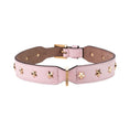 Load image into Gallery viewer, Leather Dog Collar in Pink - Stud Star, Made in Italy