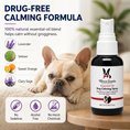 Load image into Gallery viewer, Southlake Paws Essential Oil Dog Calming Spray in a bottle with lavender, vetiver, sweet orange, and sage. Drug-free formula.
