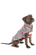 Candy Cane Dog Sweater