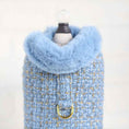 Load image into Gallery viewer, Hello Doggie Chantel Tweed Dog Coat Faux Fur Handmade Handmade in the USA Coats