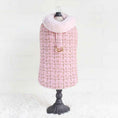 Load image into Gallery viewer, Hello Doggie Chantel Tweed Dog Coat Faux Fur Handmade Handmade in the USA Coats