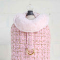 Load image into Gallery viewer, Hello Doggie Chantel Tweed Dog Coat Faux Fur Handmade Handmade in the USA Coats